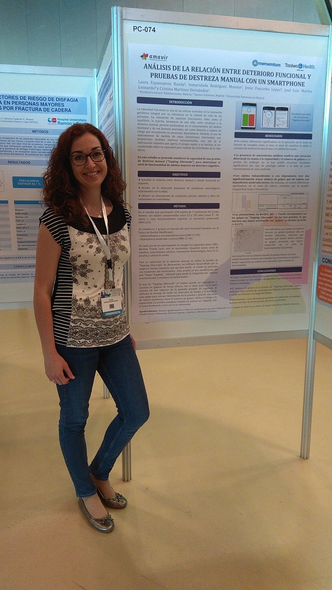 jlmarina's tweet photo. Nuestro póster en el Congreso de geriatría en Zaragoza @mememtum @GrupoAmavir https://t.co/Ijmn4ujaBQ