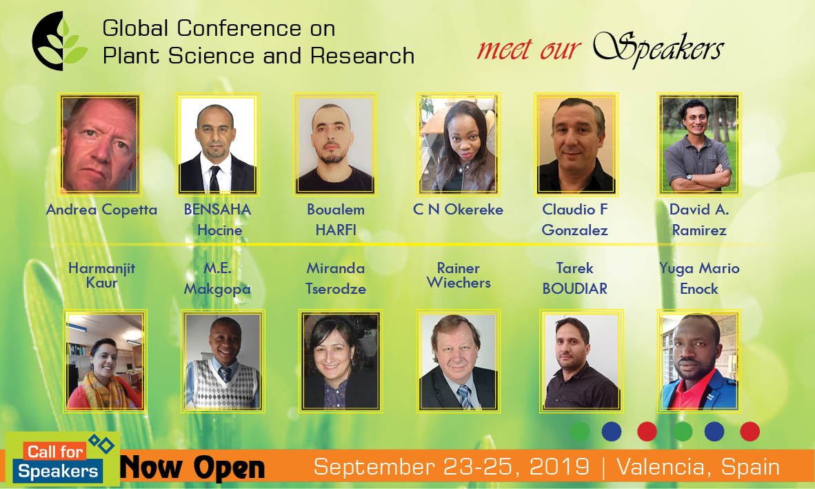 PlantScienceCo2's tweet photo. Meet our Speakers at #GPR2019 and be a part of Global Conference on #Plantscience and #Reseach at #Valencia, #Spain  and exchange your ides in the filed of #plant 

For more speakers visit: https://t.co/dxmdaAFpaT …

#plant19 #PlantsSeeds #plantbiology #plant2019 https://t.co/eXL3TZ1y1O