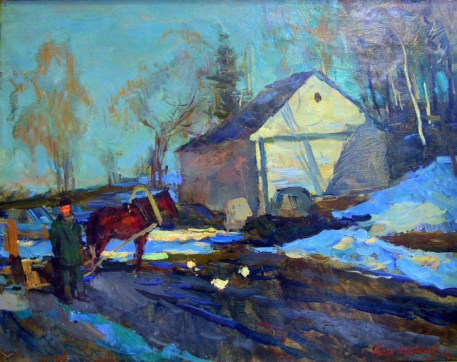 #КартинаДня
Сергей Васильевич #Герасимов (1885-1964)
Мартовский вечер. 1942