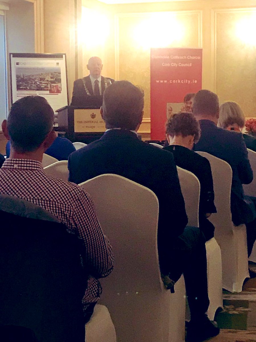 Tabor_Group's tweet image. Lord Mayor @corkcitycouncil Cllr John Sheehan opening the #ECAD 26th Mayors Conference @corkcitycouncil #WeAreCork  #PathwaysToRecovery