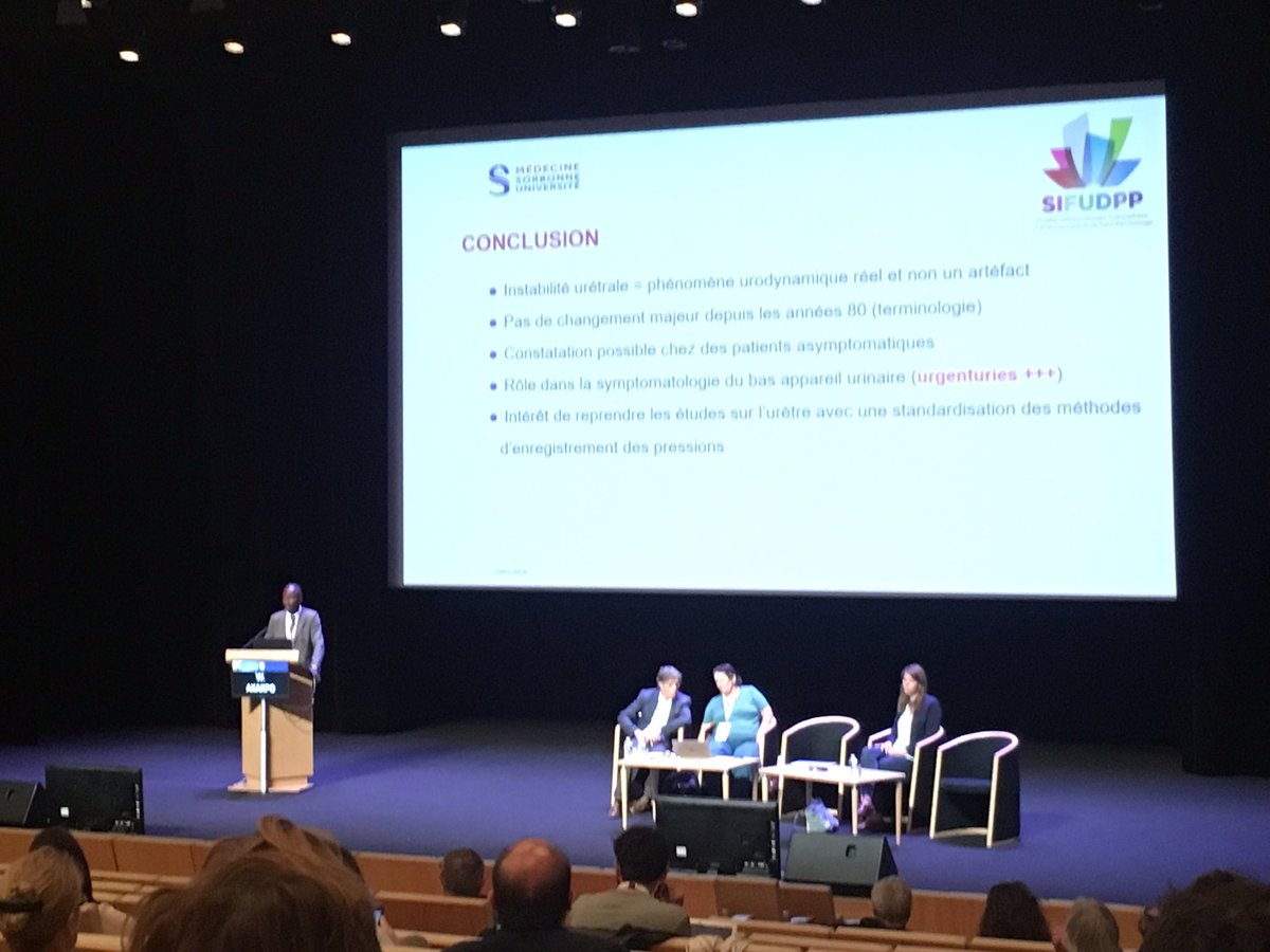 BPeyronnet's tweet photo. Doit on se remettre à croire au concept d'instabilité urétrale? Table ronde passionnante #sifud19 @SIFUD_PP @AkakpoWill https://t.co/5U7rLMVu1N