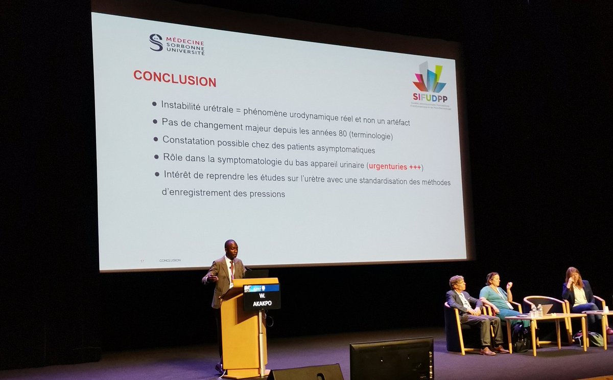 PheVeronique's tweet photo. Table ronde sur l'instabilité urétrale à la #SIFUD19. Présentation très claire par @AkakpoWill sur la définition du concept. @SIFUD_PP @dimbdx https://t.co/a2huOprwkO