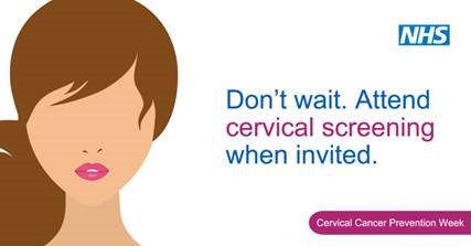 NHSEngland's tweet photo. Cervical screening can stop cancer before it starts. Don’t ignore your cervical screening invite. If you missed your last one, book an appointment with your GP practice today: https://t.co/xMwwg9eaah #cervicalscreeningawarenessweek https://t.co/hOsSQiHiu3