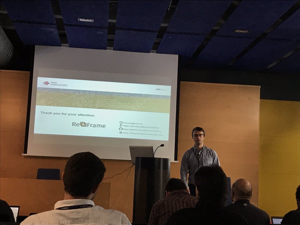kehoste's tweet photo. Excellent #HPCKP’19 presentation by @VasileiosKarak1 on the ReFrame regression testing framework being developed at @cscsch.
They are really tackling a very common problem in the #HPC community, in a very nice way...
More information at https://t.co/nyraVDH4FR https://t.co/37PozY3zpn