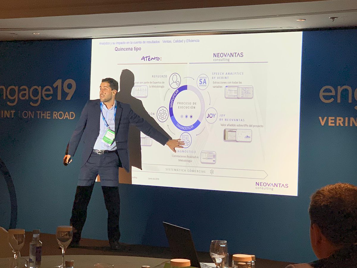 En estos momentos, nuestro Director, Juan De Rus <a href="/jderusg/">Juan de Rus</a>, presentando nuestro caso de éxito para <a href="/AtentoCorp/">Atento</a> utilizando la tecnología de <a href="/Verint/">Verint</a> #engageOTR