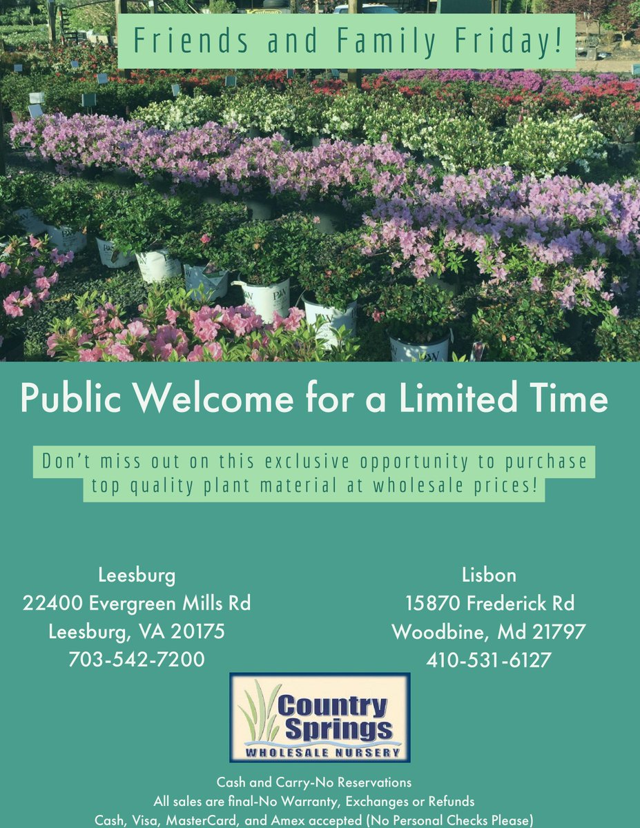 CSpringsLisbon's tweet image. #CSWN welcomes the home gardener! Fridays only! Leave with your favorites!