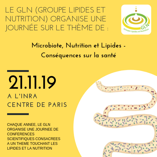 fncorpsgras's tweet photo. [SAVE THE DATE] La prochaine journée GLN aura lieu le Jeudi 21 novembre 2019

Au programme : "Microbiote, Nutrition et Lipides - Conséquences sur la santé" https://t.co/WRh901lEUr