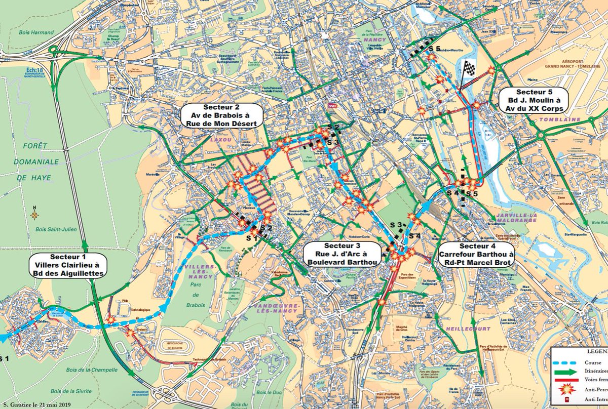 Voici la carte des fermetures de voies prévues le 9 juillet à #Nancy pour le #TourdeFrance. Prenez vos dispositions parce que la #circulation va être perturbée. #TDF2019 #GrandNancy #PrenezuneRTT #Allezenclientèle
nb-tech.fr/tour-de-france…