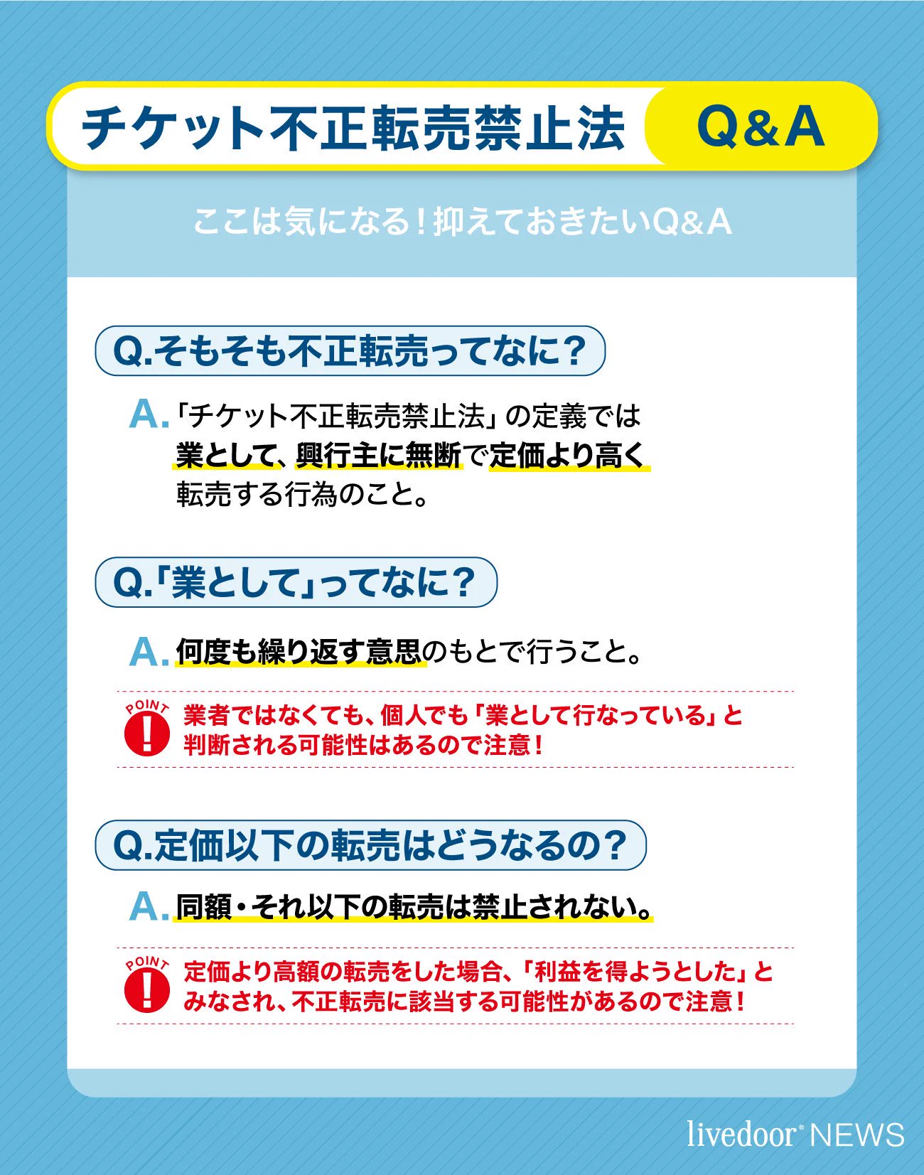 転売屋終了？チケット不正転売禁止法が施行へ！