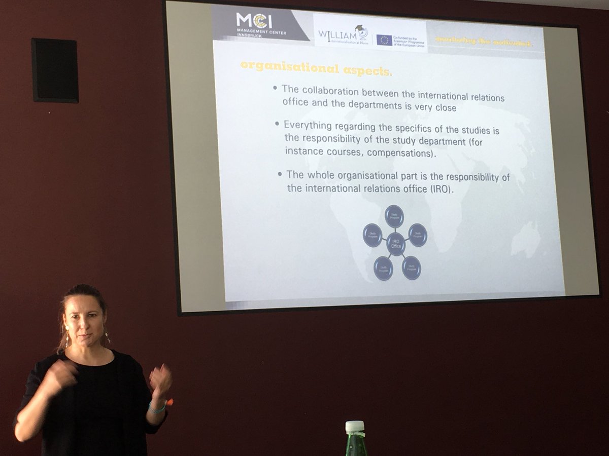 William_IaH's tweet photo. @William_IaH day 3- learning about our partner @MCI_Innsbruck and its internationalization efforts. #WilliamIL https://t.co/7XXgZPRUrv