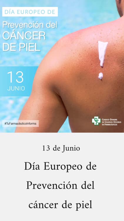 FarmaciaVeroSM's tweet photo. Hoy  Jueves 13 de Junio es el día Europeo de Prevención de Cáncer de piel, y  por eso queremos informar y concienciar sobre la importancia de  prevevenir el cáncer de piel.  🔆Es una de las enfermedades más frecuentes de la población, el más común! #farmaciaveronicasempere #alcoy https://t.co/8bNQhZKHOp