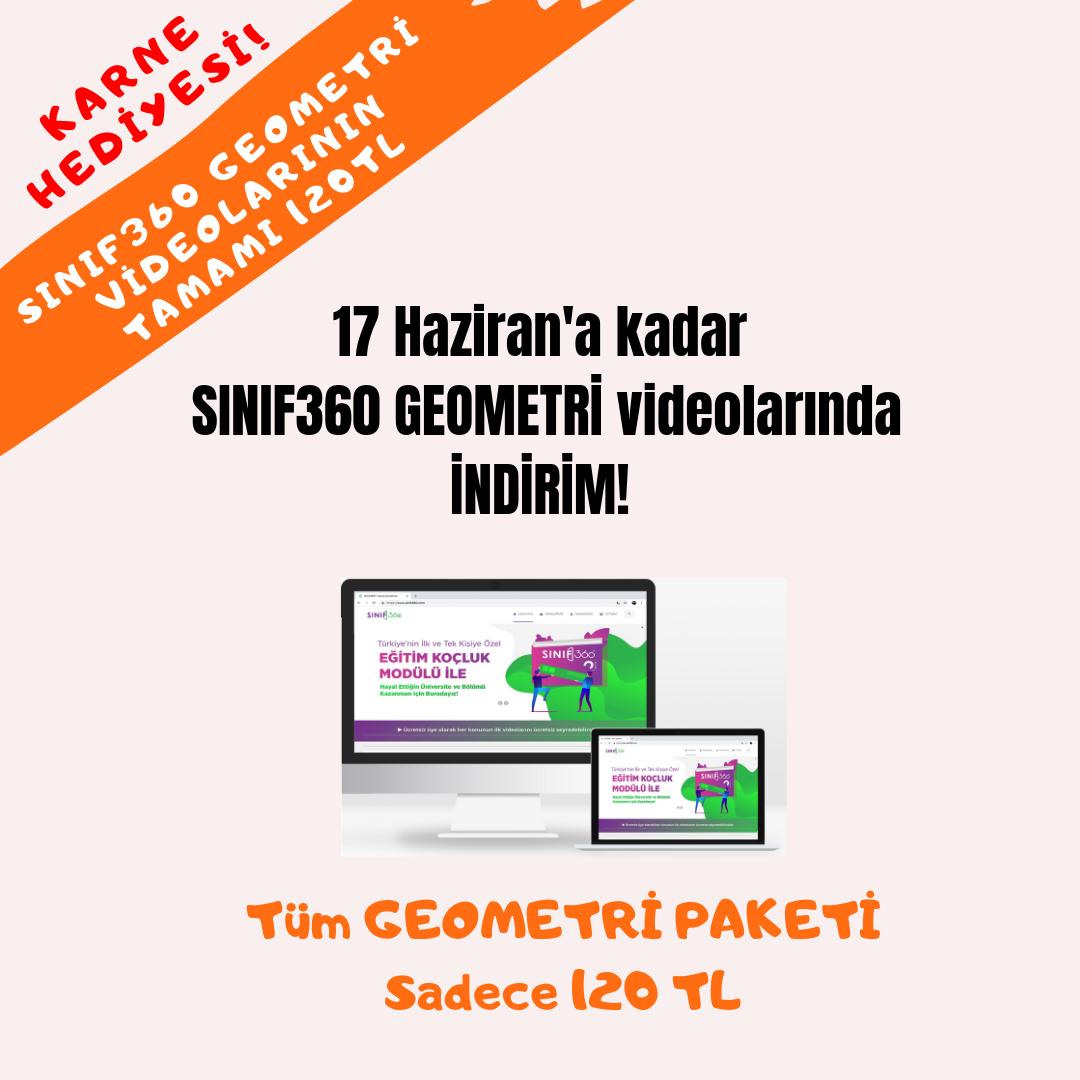 17 hazirana kadar geçerli karne hediyesi kampanyası !!!

⭐️ GEOMETRİ ders videoları 150 yerine 120 tl

Ders videoları : sinif360.com