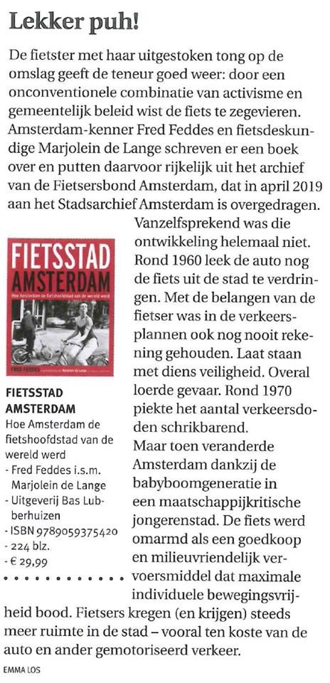 Leuk artikel in @OnsAmsterdam over 'Fietsstad Amsterdam' van <a href="/FredFeddes/">Fred Feddes</a> en Marjolein de Lange.