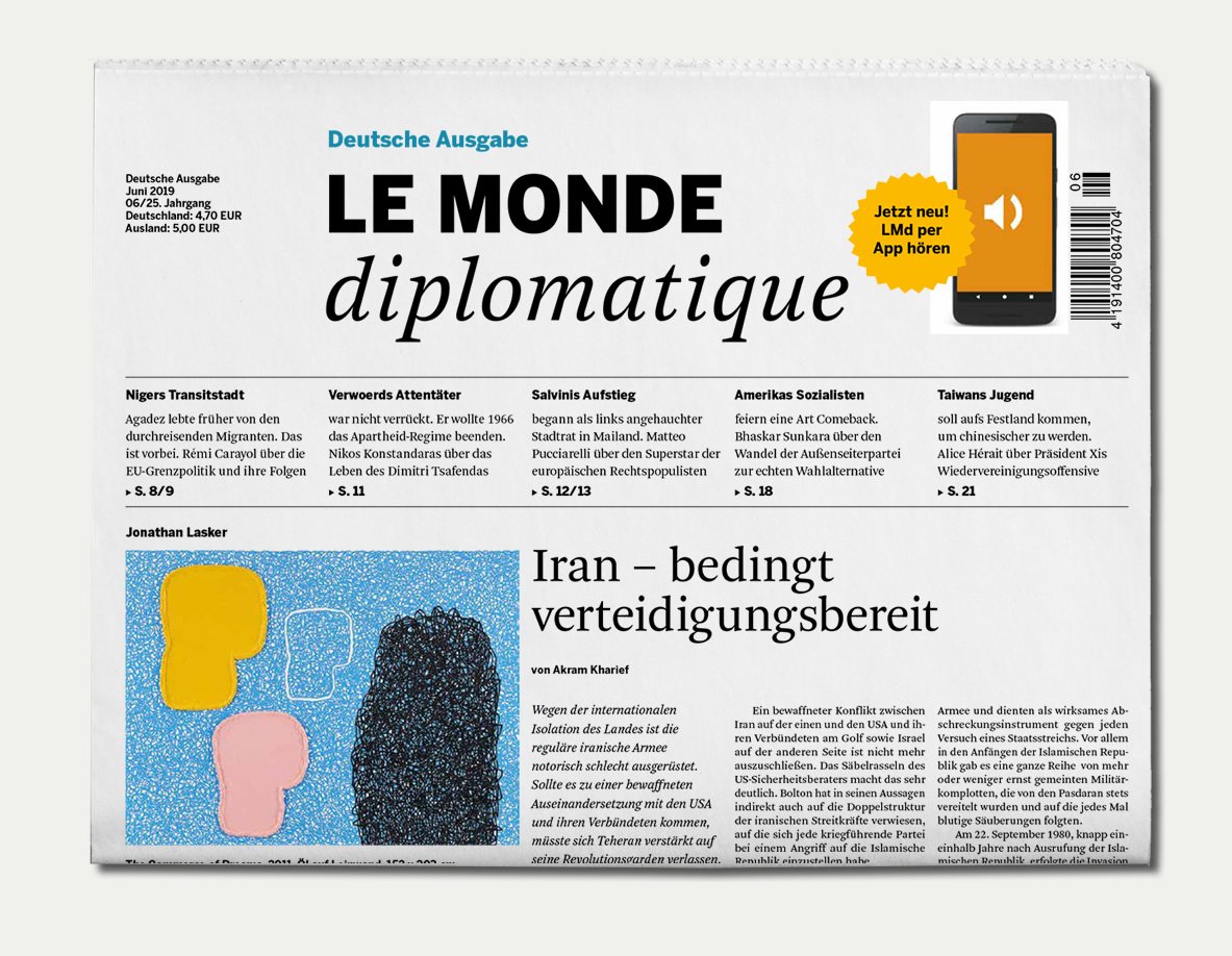 Monde_diplo's tweet photo. In unserer Juniausgabe – ab sofort im Handel: #Iran's Militär • #Privatisierungen in #Frankreich • Kein Weg mehr durch #Agadez • #Verwoerd's Attentäter • Der Aufstieg des Matteo #Salvini •  Die unverdrossenen Sozialisten Amerikas | Alle Inhalte: https://t.co/2n6q92nh6d https://t.co/dUfdFNGK9s