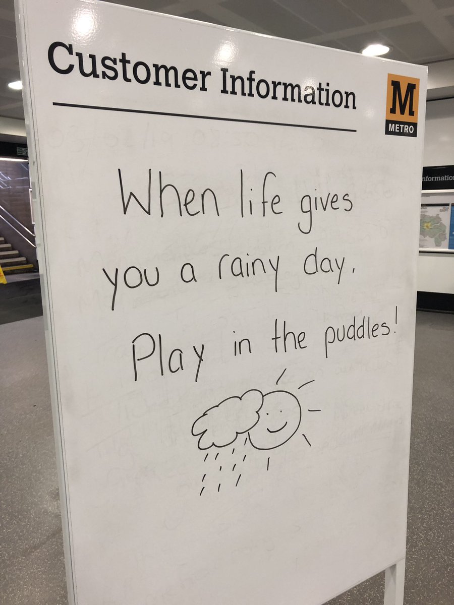 Rain is failing to dampen spirits! Have a great day! 😁☔️