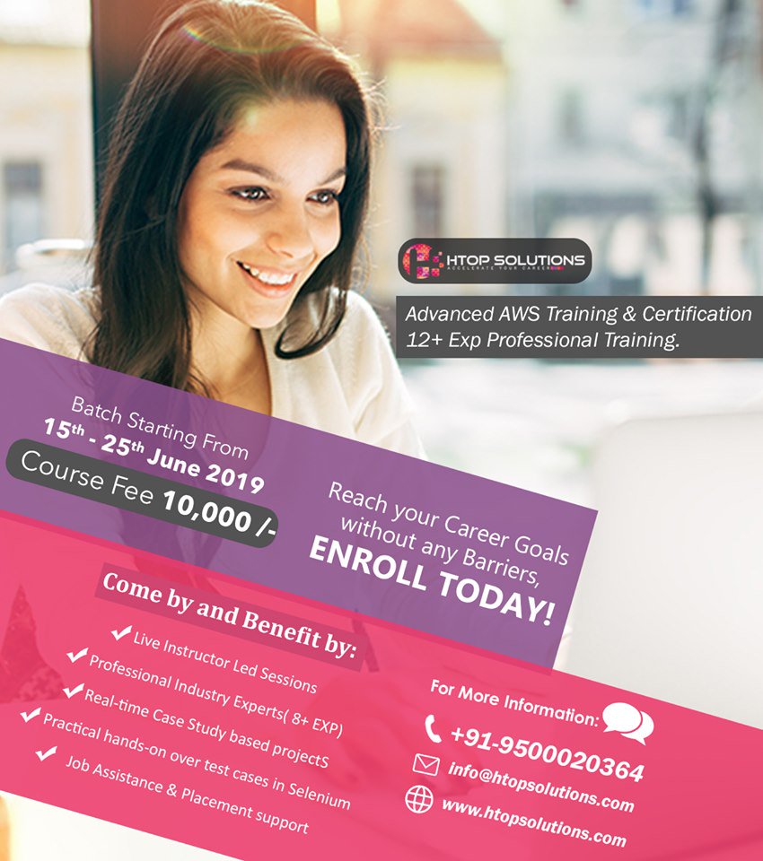htop_solutions's tweet image. Join Our #Aws #training #institute in #chennai. Reach your career goal in a best way. #courses fees Rs.10000/- batch starts from 15th June to 25th June. Enroll Today to join with us.
bit.ly/2XlpBWM