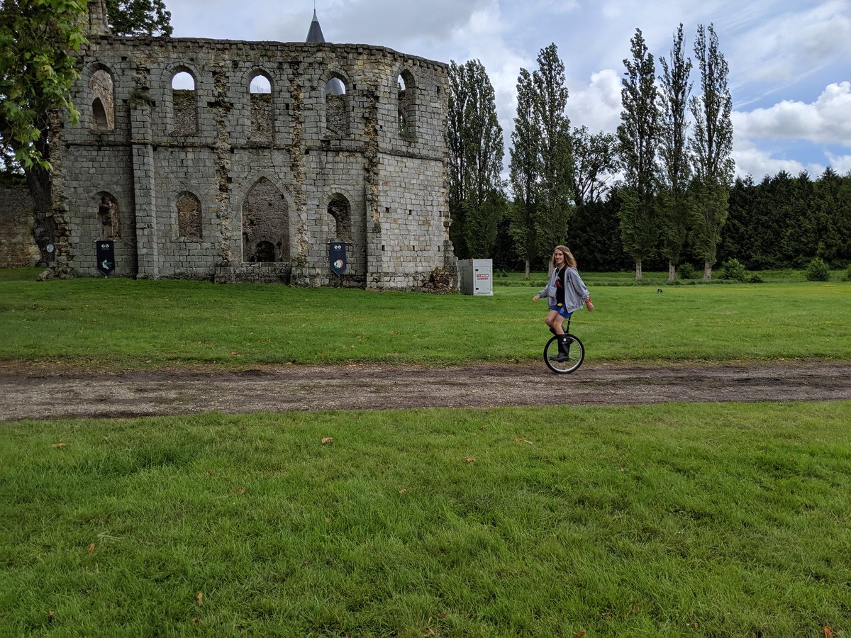 rasmus's tweet image. Carl is here as well with his unicycle. Who doesn&apos;t travel with a unicycle? #devbreak19