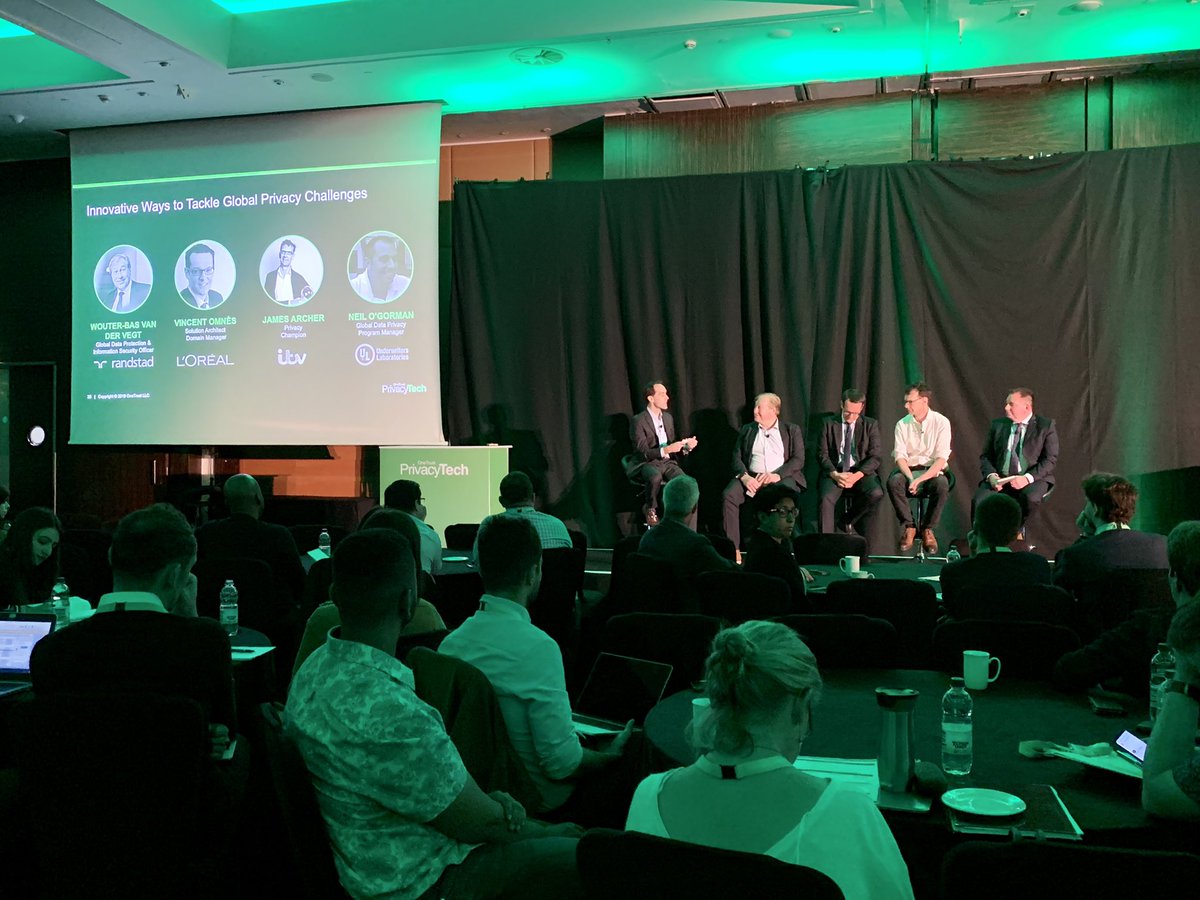 OneTrust's tweet photo. Innovation on the stage: @blakebrannon alongside @Randstad, @Loreal, @itvstudios and @ULdialogue #PrivacyTech19 https://t.co/Ebcio4cGl1