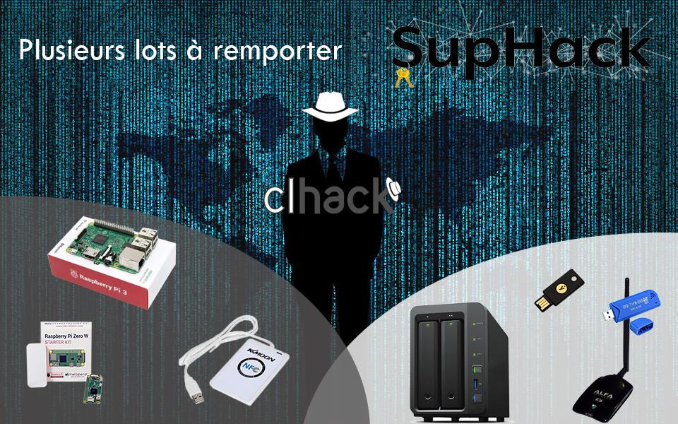 _clhack's tweet photo. De nombreux lots sont à gagner cette année pour la #SupHack 2019, alors n’attendez pas et inscrivez-vous !
https://t.co/1xrQzz3gXv https://t.co/5ie3AVmyop