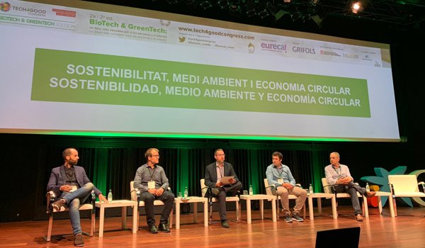 Bioiberica's tweet photo. Gracias @Eurecat_events por invitarnos a este debate sobre #economíacircular junto con @danone_es @BCorpSpain y @R4SGroup. ¡Seguimos en #Tech4GoodCongress en #Barcelona! https://t.co/4i776eRoDN