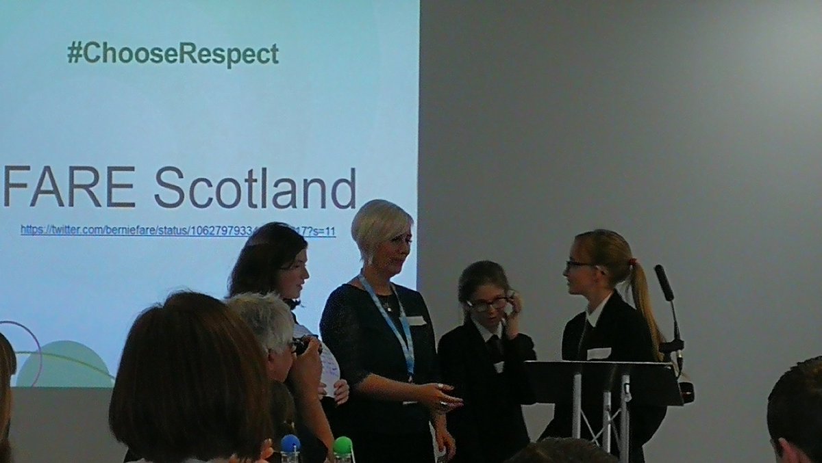 The girls from @LochendHigh speaking at the #chooserespect campaign @_respectme_ @BernieFare @Jimmy_FARE @FAREGlasgow