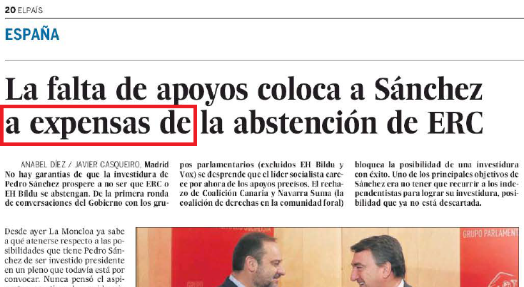 fe_de_erratas_'s tweet photo. Elija la locución apropiada:

a) 𝒂 𝒎𝒆𝒓𝒄𝒆𝒅 𝒅𝒆
1. loc. prepos. Dependiendo de una voluntad o fuerza ajenas.

b) 𝒂 𝒆𝒙𝒑𝒆𝒏𝒔𝒂𝒔 𝒅𝒆
1. loc. prepos. A costa, por cuenta, a cargo de alguien. https://t.co/9CMk46zeNb