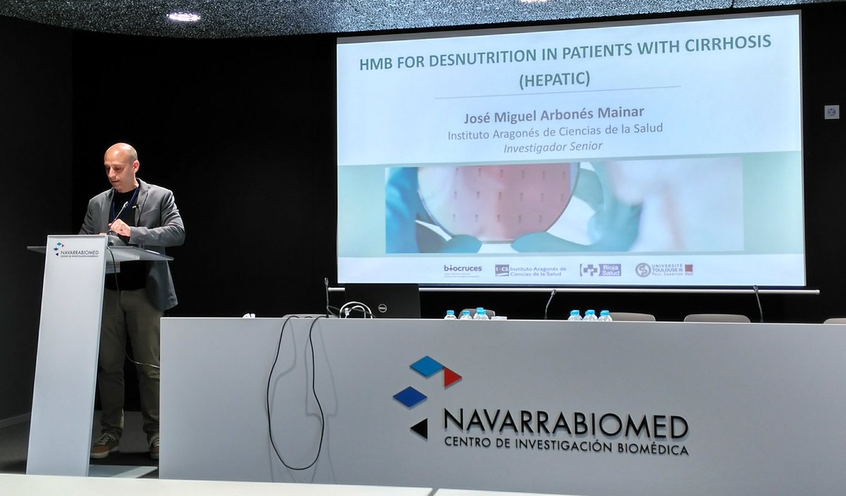 AlbaDeMartino's tweet photo. "El grupo de colaboración que creamos en #RefbioI nos sirvió para seguir trabajando en #RefbioII con objetivos más ambiciosos; abordar la malnutrición en pacientes con cirrosis" José Miguel Arbonés, investigador senior del @iacs_aragon @IISAragon nos lo cuenta https://t.co/k9IziQB3ny