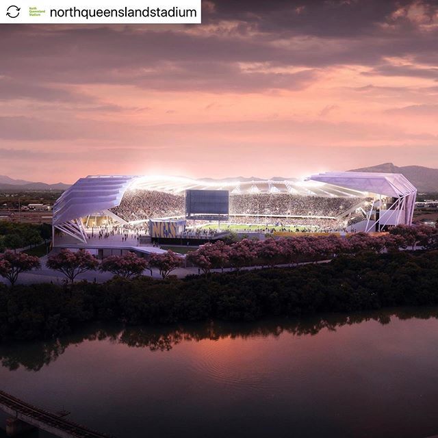 Follow Stadiums Queensland’s shiny and new addition to the family @northqueenslandstadium. The build is now 50% complete and we can’t wait to see it open in 2020 #nqstadium #northqueenslandstadium #newstadium #events bit.ly/2F5X7Ju