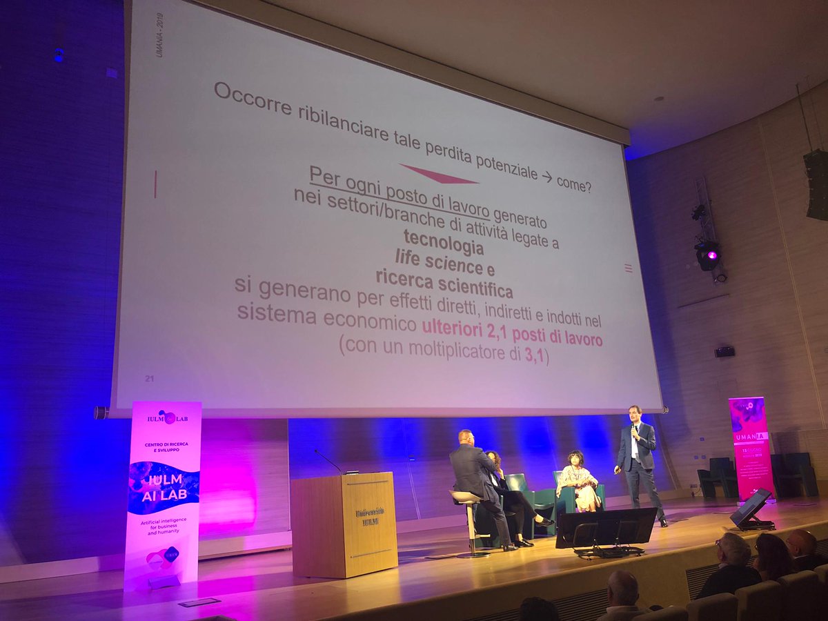 "Un moltiplicatore di 3.1 per ogni posto di lavoro nei settori legati alle tecnologie e life science e ricerca scientifica" spiega i motivi Pio Parma Senior Consultant di The European House - Ambrosetti #impresa #business #PMI #industria40 #tecnologie #digitaltransformation #AI