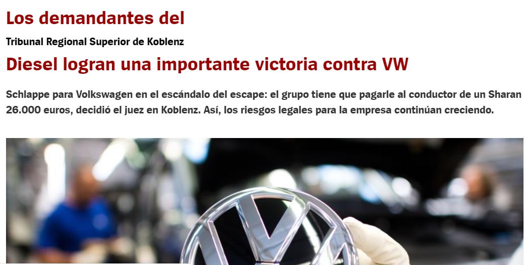 #VAMOSALLÁ! 
Felices de aportarles esta traducción de un artículo del periódico alemán @SPIEGELONLINE que anuncia la condena de #VW Alemania a pagar más de un 80% del precio de compra de un coche "por daño inmoral intencional" en el caso del #dieselgate 
translate.google.com/translate?hl=e…