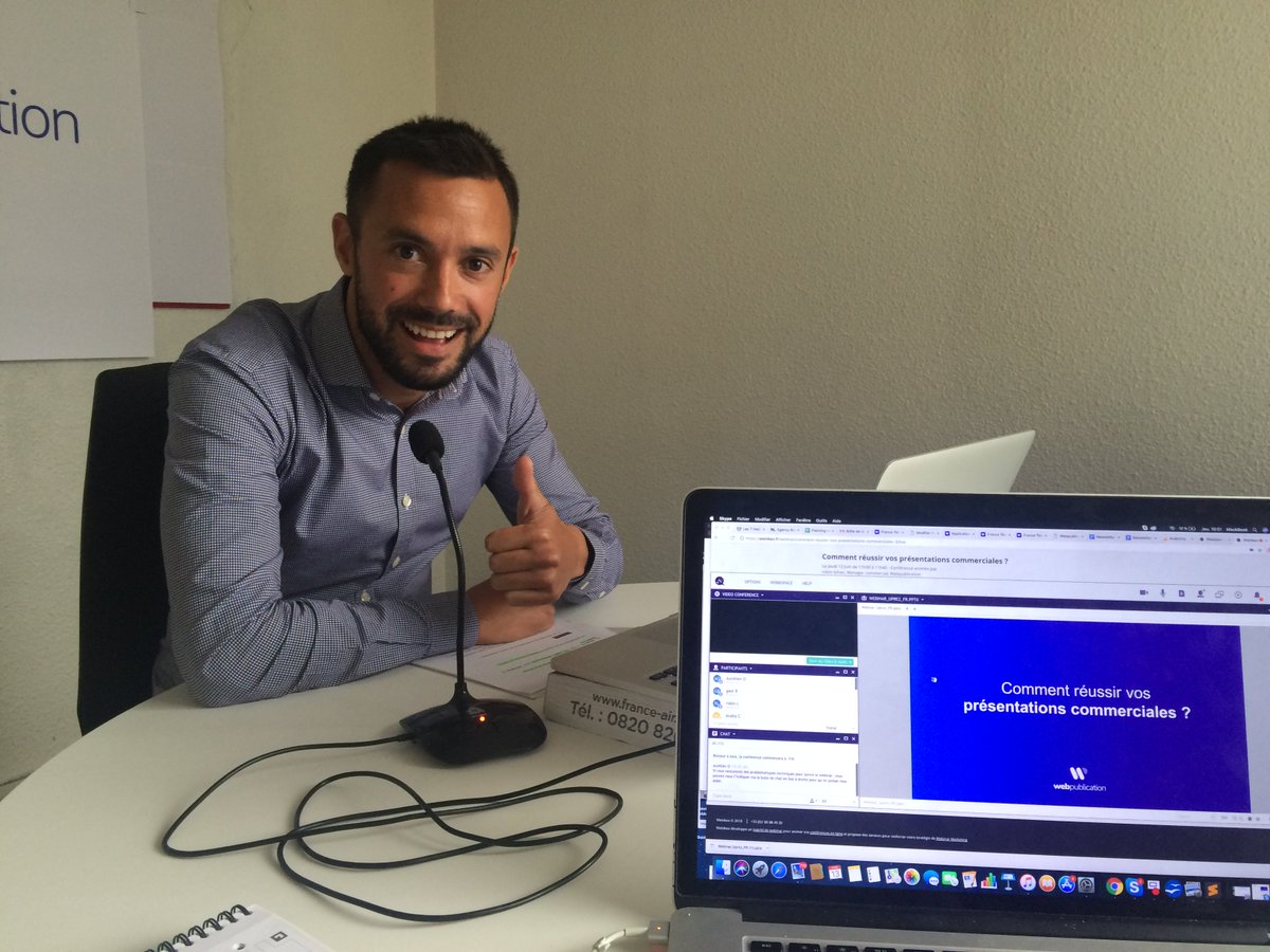 Webpublication_'s tweet photo. Merci à tous les participants de notre #Webinar sur les présentations commerciales 🙏  ! Si vous avez bien suivi les conseils de Robin, vous pouvez maintenant vendre à César ce qui est déjà à César 😁. Ne manquez pas le prochain en septembre ! https://t.co/0fObIhHCvl