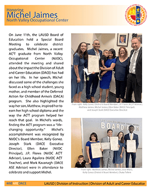 LAUSDAdultEd's tweet photo. New post (Honoring Michel Jaimes) has been published: https://t.co/jJ3AzBw2Jw #WeAreDACE #AdultEd #LAUSD #AdultEdu https://t.co/OtF4saGd1w