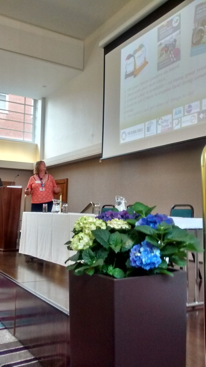 teeswildlife's tweet photo. Listening to a very enthusiastic @sarahpurplee at the #oneworldlearning conference https://t.co/RbaQjTErcR