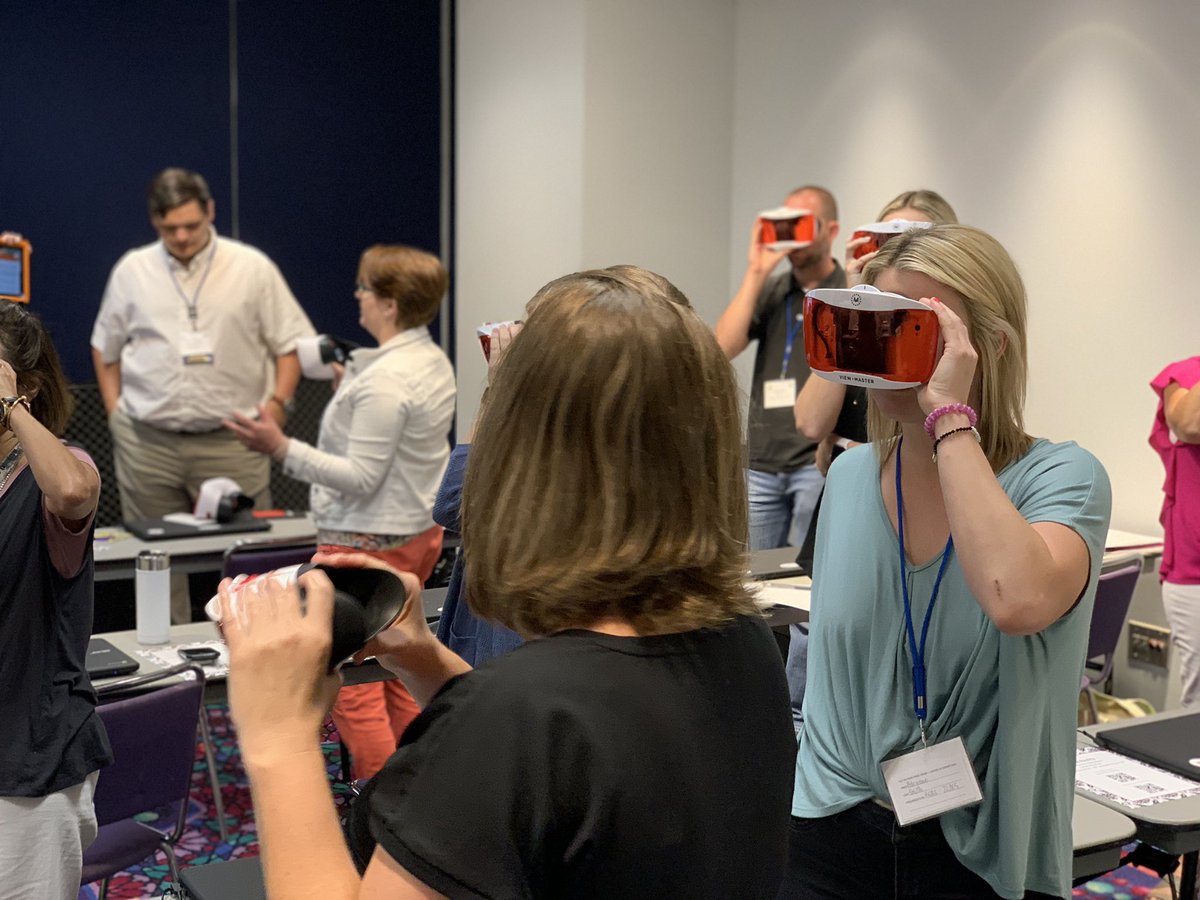 AndyPalys's tweet photo. Today at @AETC_Alabama, @Bearcat_Library and @JPeyton75 are presenting “Bring the World to Your Students: Using Virtual Reality in the Classroom.” 

In a nutshell, it’s awesome! They’re representing @CullmanCats and @CullmanCityBoE well! https://t.co/23KVO6U5NF
