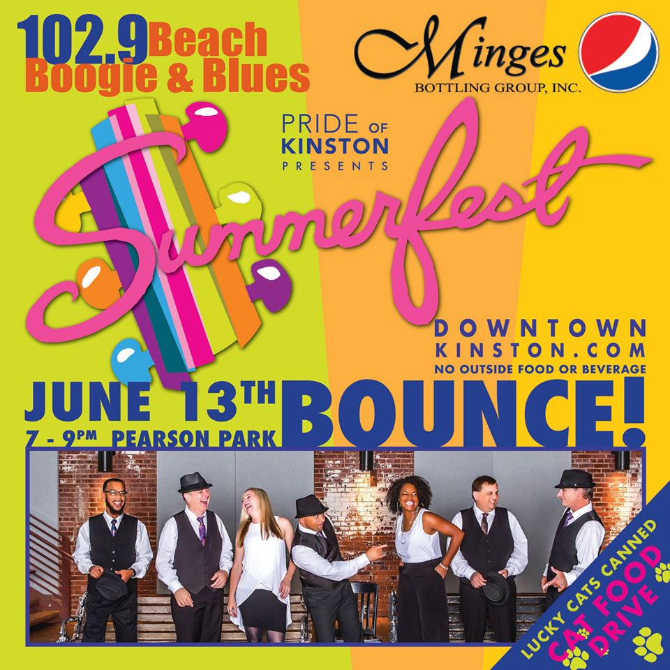 JOIN US TONIGHT AT PEARSON PARK IN KINSTON at 7 pm for Summerfest! (Summerfest is the new 'Sand in the Streets')