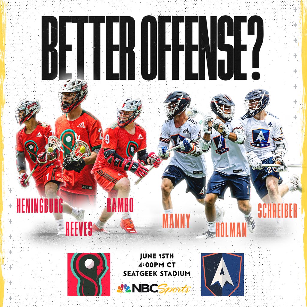 PremierLacrosse's tweet photo. Two undefeated teams. 

National television. 

Saturday. https://t.co/0tceOmoPuU