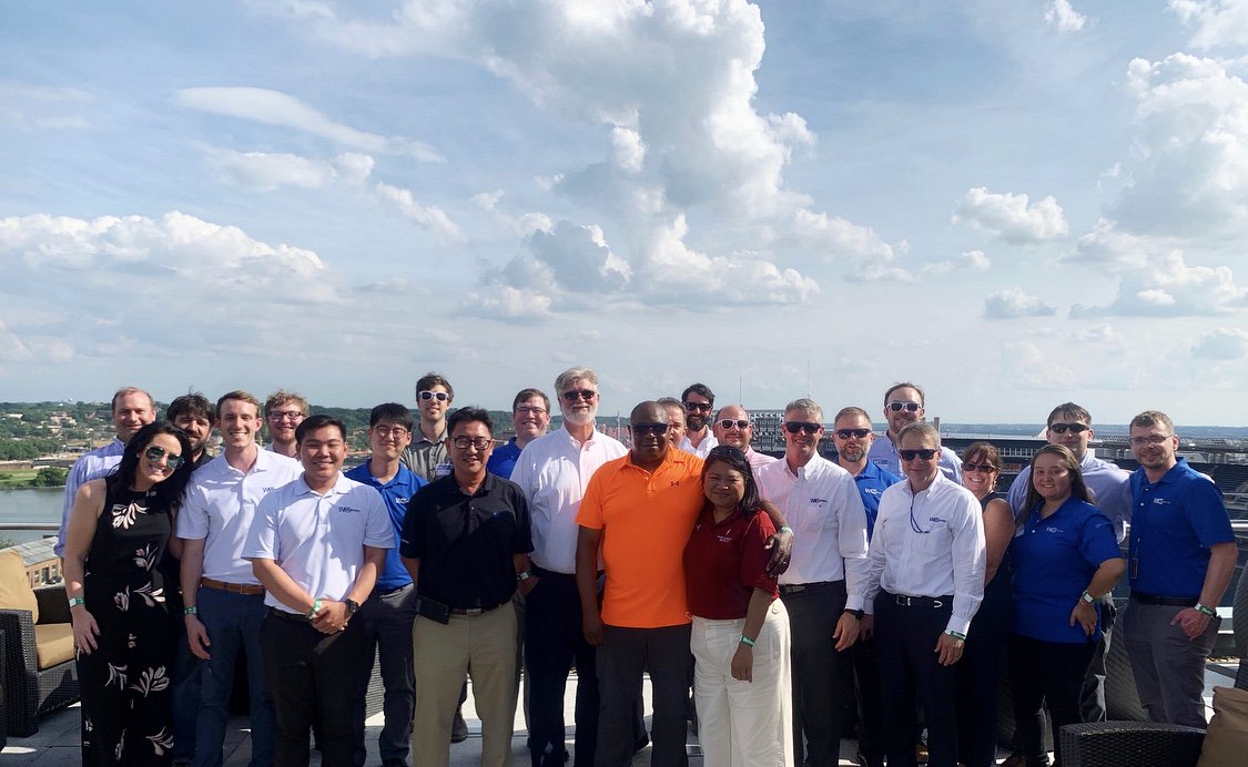 WCSConstruction's tweet photo. How is it #ThrowbackThursday already?! We cannot believe it has already been a week since our 2019 All-Hands Meeting! Thanks @TOTYDC for hosting our post-meeting networking event - what a beautiful view! #CorporateMeeting #Construction #Networking #NatsPark #DCRooftops https://t.co/O4WU6JzpM5