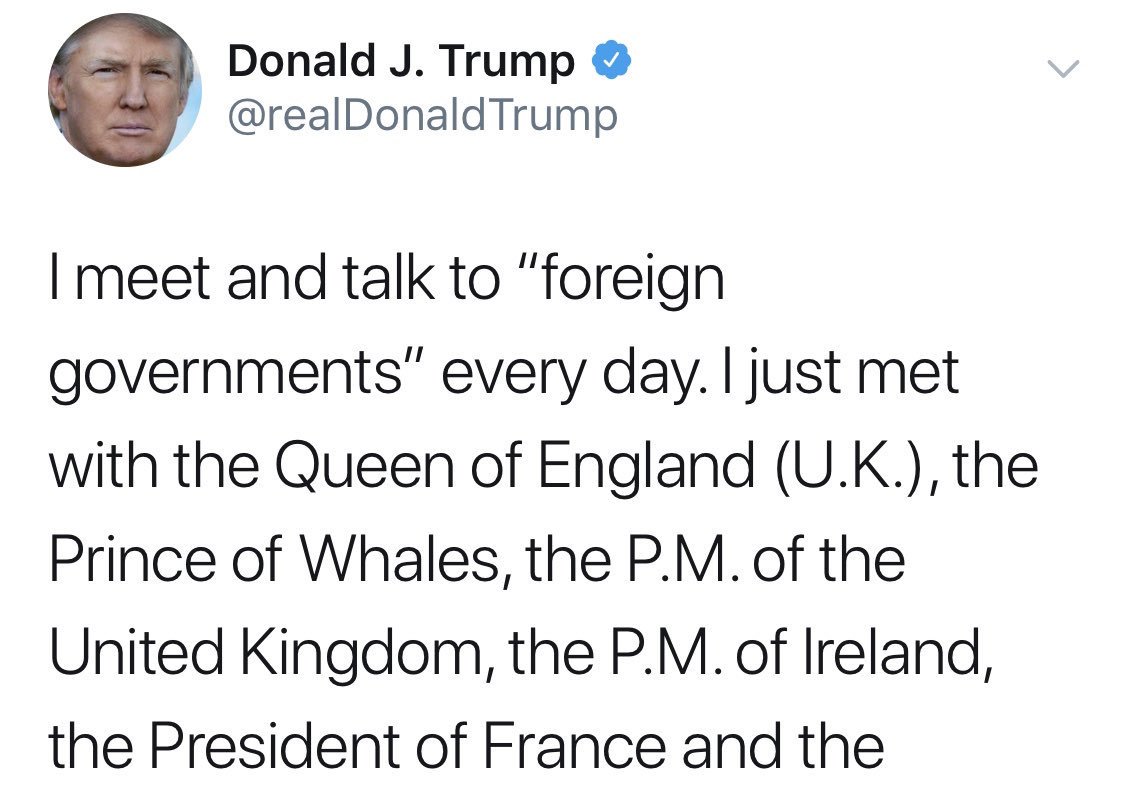 Can we PLEASE stop mocking his illiteracy for writing Prince of Whales and THANK his thoughtful parentheses for teaching us all that the Queen of England is from the U.K.?