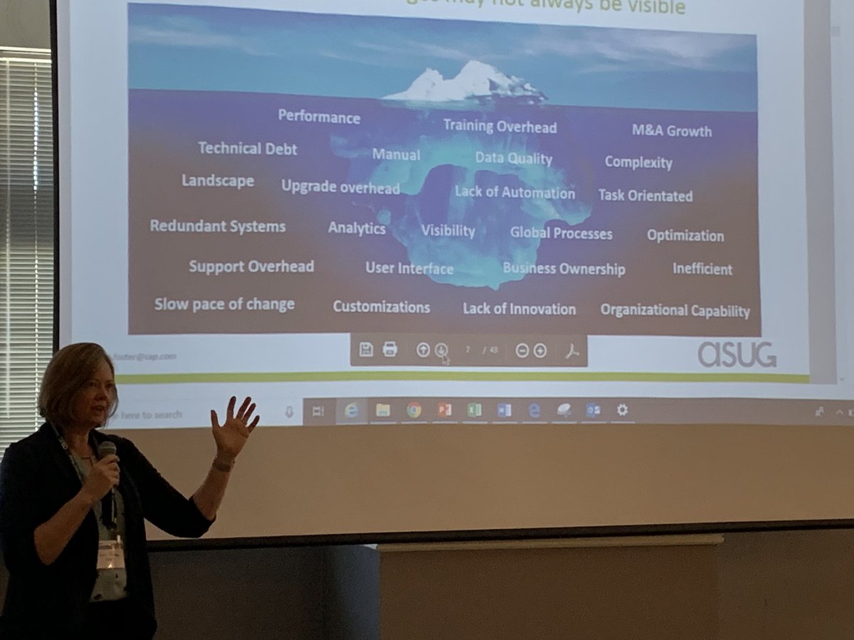 ASUG_Houston's tweet photo. What’s your compelling reason to change? Check out @fosterlo session on #S4 #HANA migration best practices, part of our best of @SAPPHIRENOW 2019... #Houston Style track! https://t.co/mlTr4cw4t0