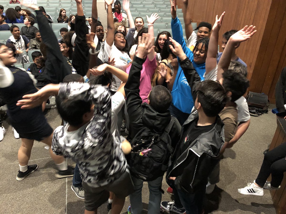 DeSimone227's tweet photo. Can’t say enough about the brave poets from yesterday’s 8th grade slam. Thank you for inspiring us with your words and your courage! Keep writing! @dmcrouch59 #RippIB #ProudTeacher https://t.co/tuCyHjFWod