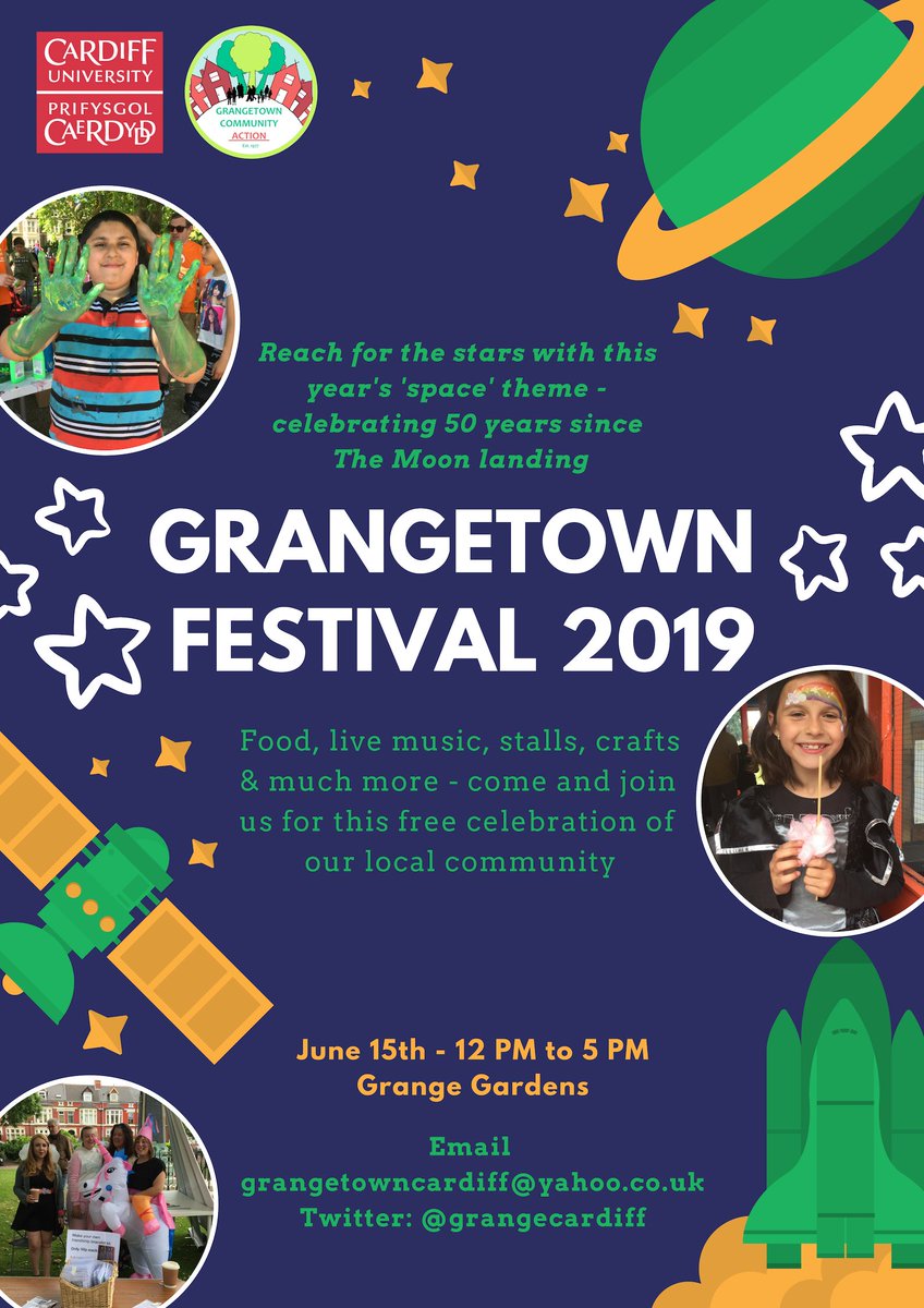 We're supporting @grangecardiff  this weekend by providing space themed activities at Grangetown Festival. We hope to see you there! #communityfestivals