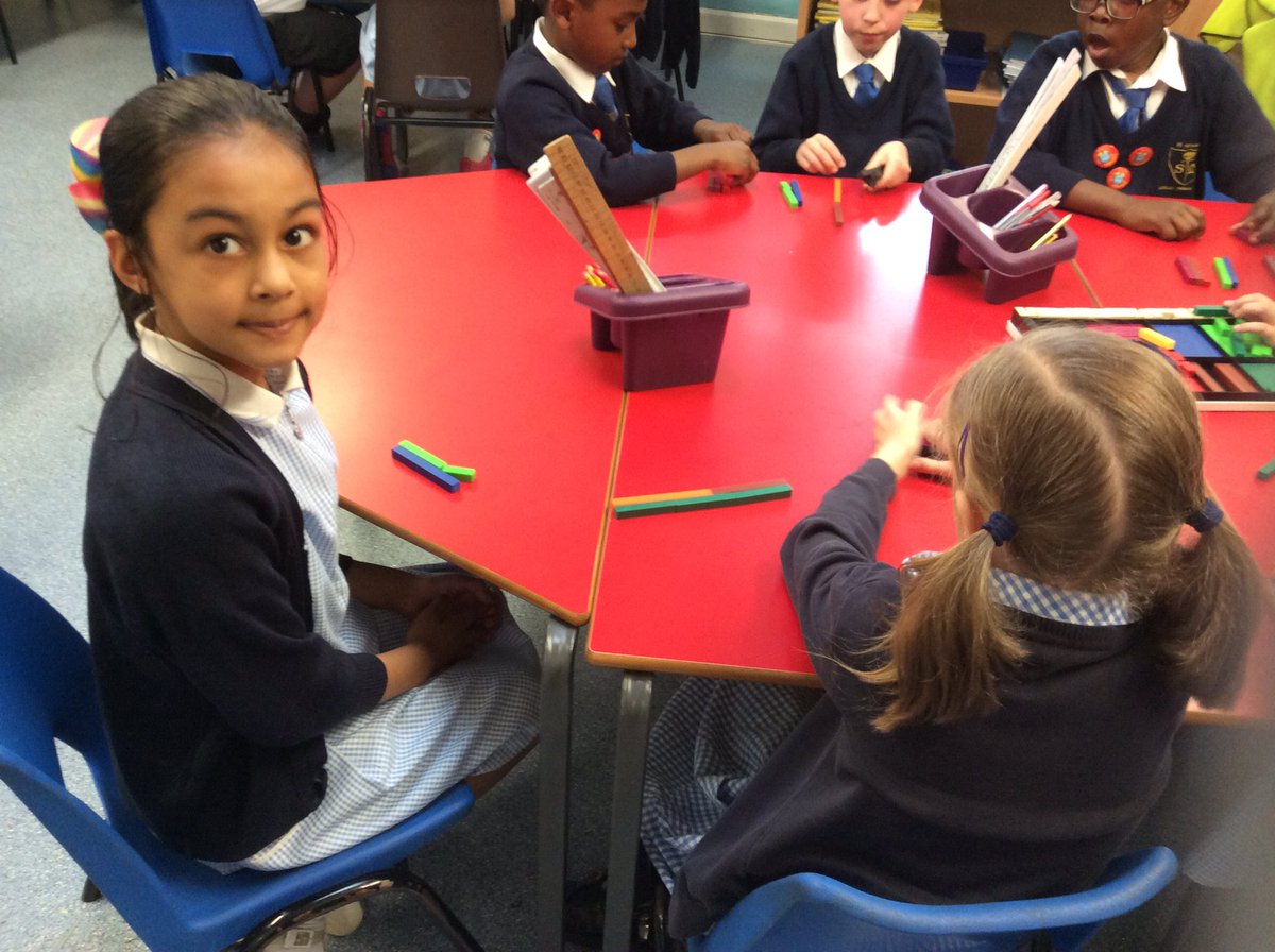 WorldStm's tweet photo. This week we have been finding 1 third and 2 thirds of a number. We worked practically with the cuisenaire rods and had a go at some tricky word problems. Can you solve them? @StmGolden #STMMaths #STMFractions https://t.co/0RBo8pazD5
