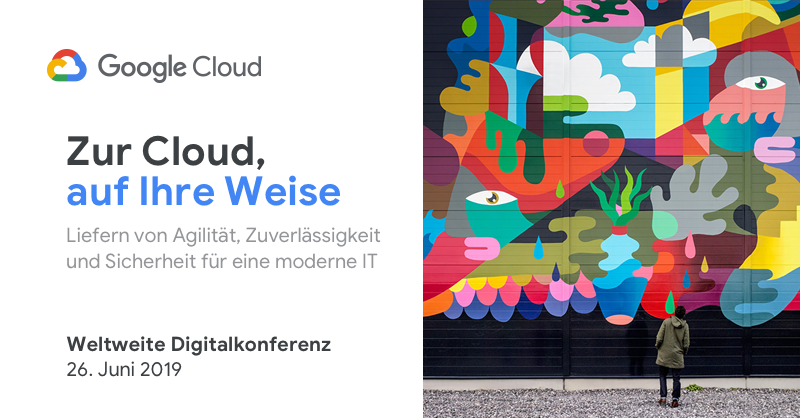 GoogleCloud_DE's tweet photo. Gewinne wertvolle Erkenntnisse darüber, wie du deine IT in die Cloud bringen kannst. Reserviere dir jetzt einen Platz für unser digitales Event am 26. Juni! #ModernizeIT19
→ https://t.co/5HJ8X41miA https://t.co/2Zmiitrayw