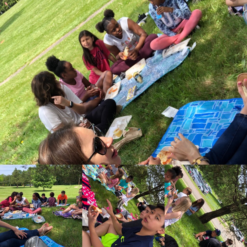 FifthGrabarz's tweet photo. Last family picnic with these sweet faces singing while they eat! #lastdaysofschool #sixthgradersnow https://t.co/AnEIxPuWgm
