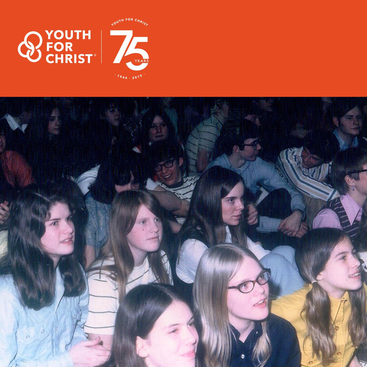 Check out these Campus Life kids in the 1960s! At YFC we have always sought to remain “geared to the times, anchored to the rock.” We preach the Gospel in a way is engaging and relatable to kids in hopes that they will see their need for Jesus. #YFCUSA #YFC75th