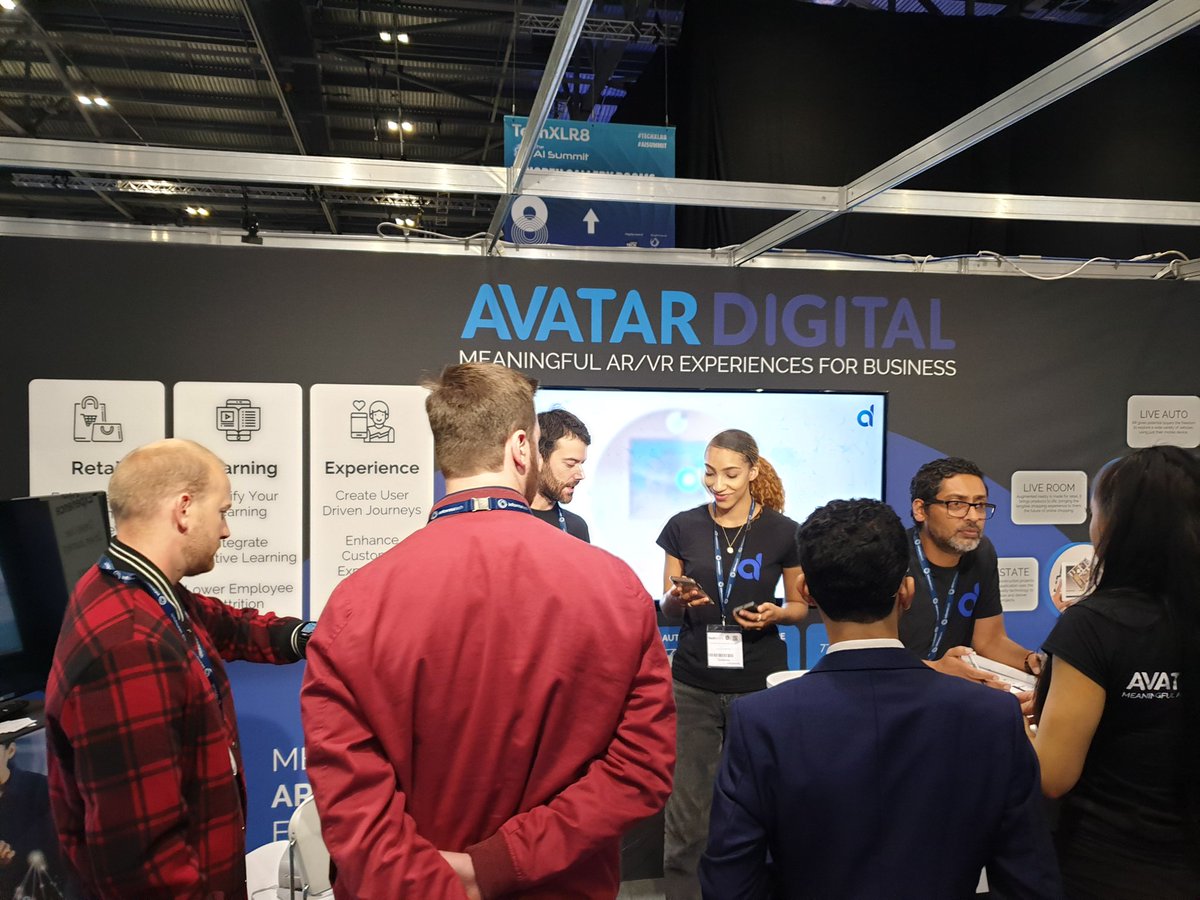 GioKinto's tweet photo. No shortage of #AR startups and companies at #TechXLR8, showcasing business-centric apps. ARKit, ARCore, Unity and Vuforia are now the go-to SDKs. Gone are the days of proprietary AR platforms (thankfully!). Devs can now focus on use cases and UI. https://t.co/uO962IxizY