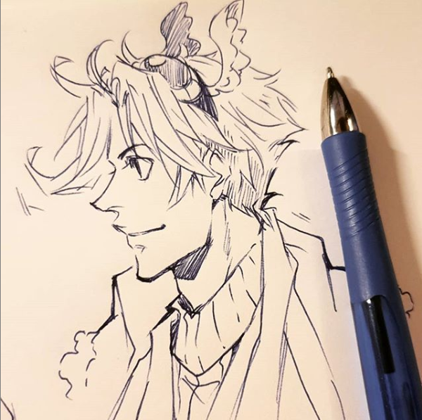 nakasapengu's tweet photo. お久しぶりです。
昨日、ボールペンでアルバの絵画を描きました。一昨日、「ニューホライゾン」の第三章のストリボードを仕上げました。一生懸命頑張ります！ https://t.co/5icRhqtb2C