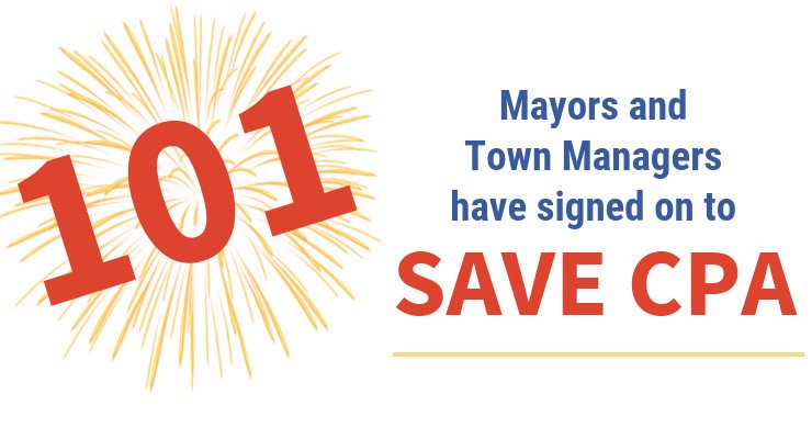 CPA_Coalition's tweet photo. ICYMI: 101 mayors and managers agree, it's time to #SaveCPA Check out the full letter ➡https://t.co/HPeYZ9M7I1
#CommunityPreservationAct #mapoli @MAPCMetroBoston https://t.co/RZR9ZLn139