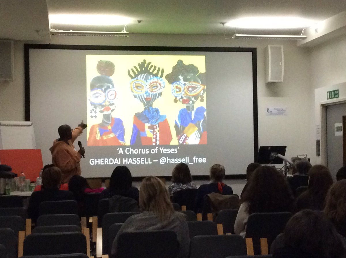 fashinclusivity's tweet photo. In her research, Hamilton-Brown looked at the myth that Black people don’t knit. Does this stem from the white gaze? Poor representation of Black knitters in history books? Inclusivity requires difficult conversations. #FashioningInclusivity2019 https://t.co/8dqVvPFcok