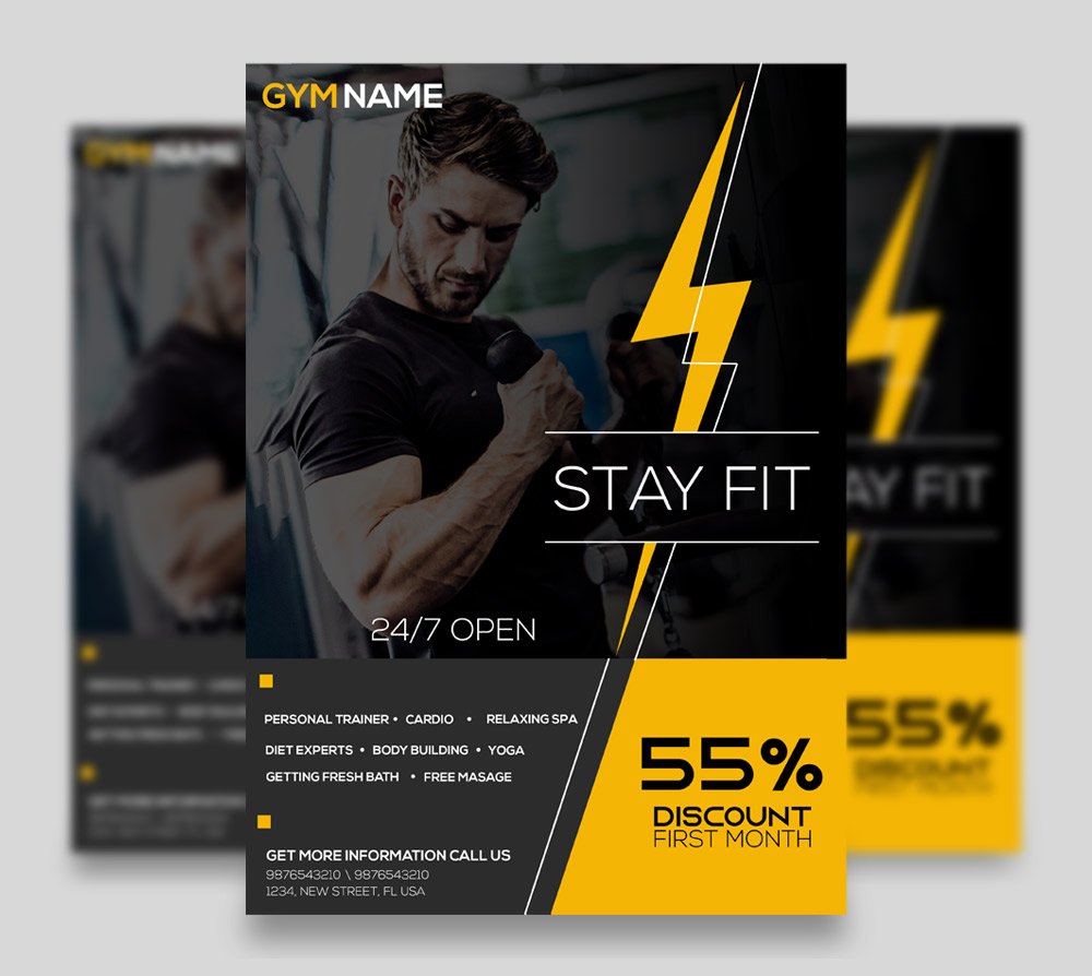 personal trainer flyer template free – CreativePsdDownload